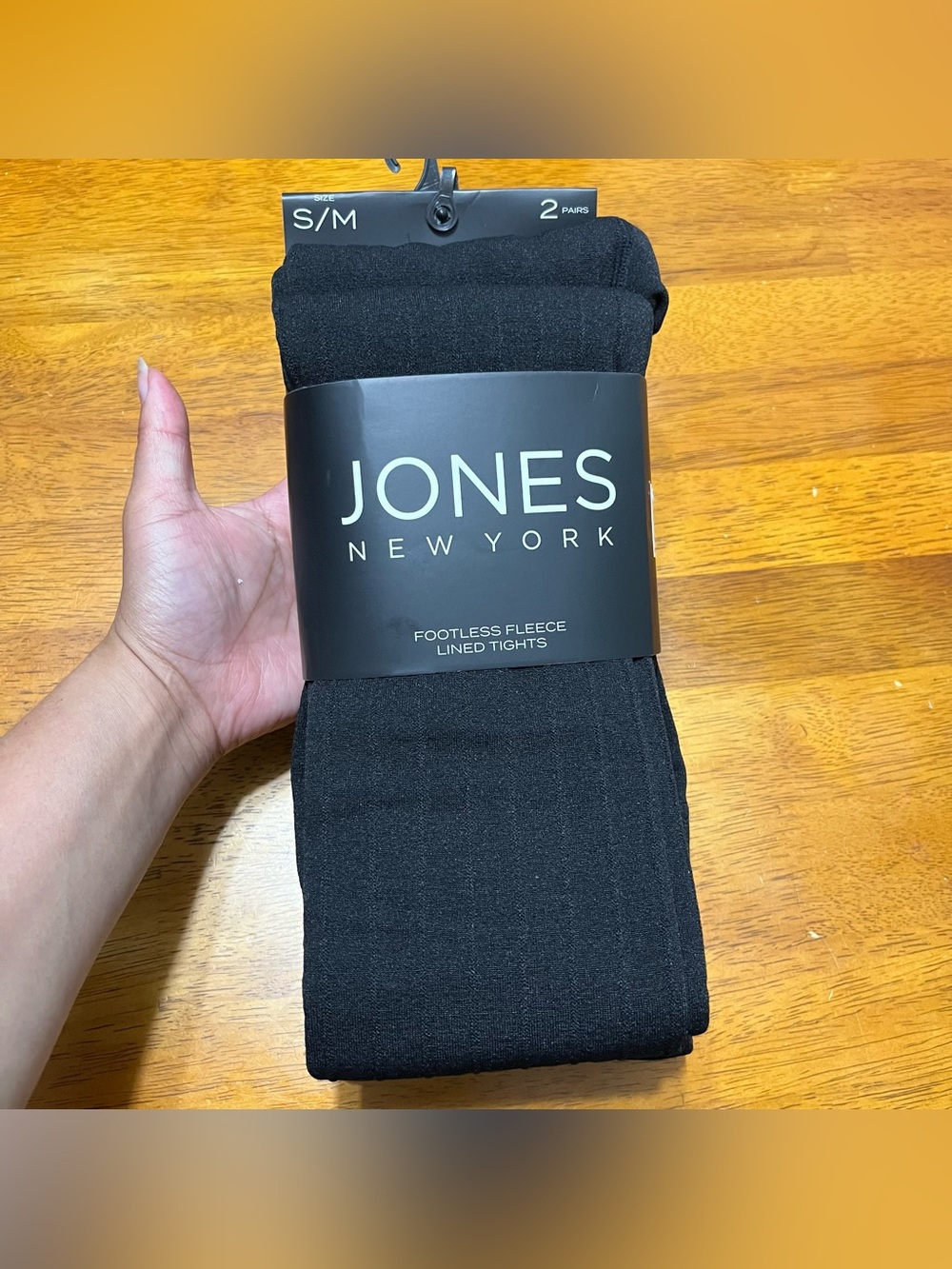 NWT❗️Jones New York Black Fleece Lined Tights Size S/M 2 Pairs